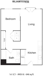 Slabtown C1 - ANSI A 1x1 646 sf