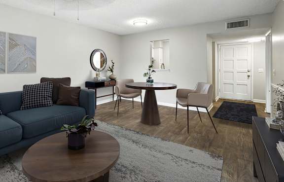 Living room at City Side Flats Apartments in Nashville TN