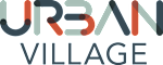 The image displays the words "URBAN VILLAGE" in stylized text.