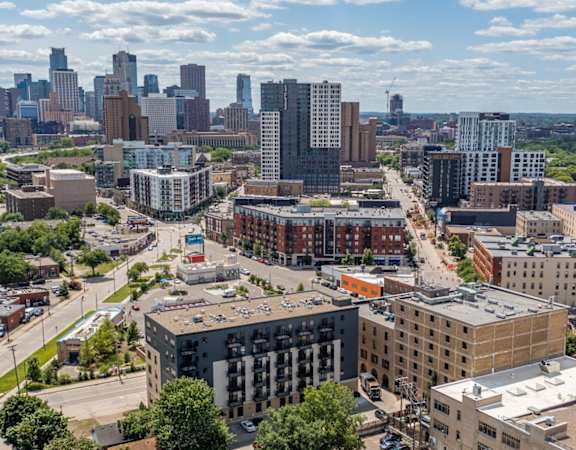 a view of the minneapolis skyline