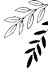 Black and white illustration of a branch with leaves in a simple, natural design.