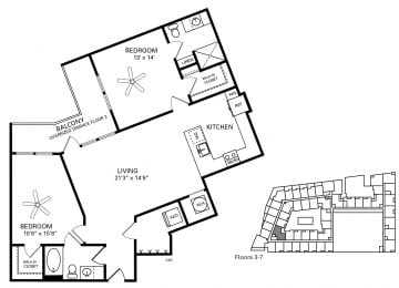 McCorkle Floor Plan at Berkshire Chapel Hill, North Carolina, 27514