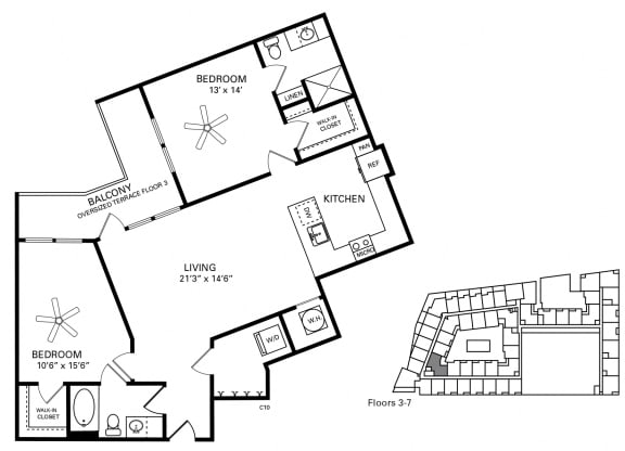 McCorkle Floor Plan at Berkshire Chapel Hill, North Carolina, 27514