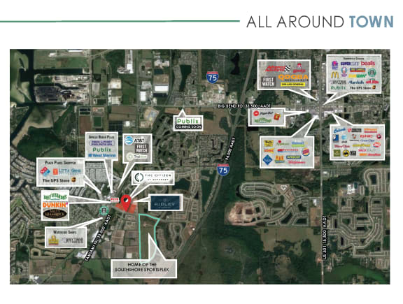 Retail brochure for The Citizen at Waterset, highlighting local amenities in Apollo Beach, FL.
