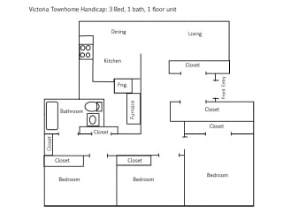 Victoria Townhomes Three Bedrooms HCP Outline