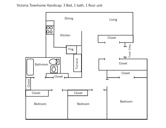 Victoria Townhomes Three Bedrooms HCP Outline