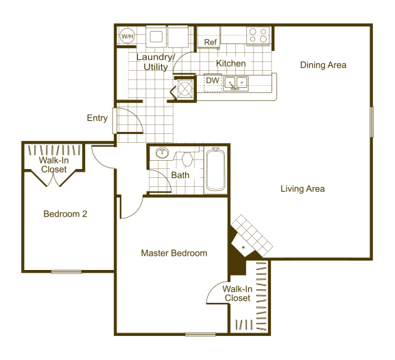 Hickory 2Bed_1Bath at The Timbers, Richmond
