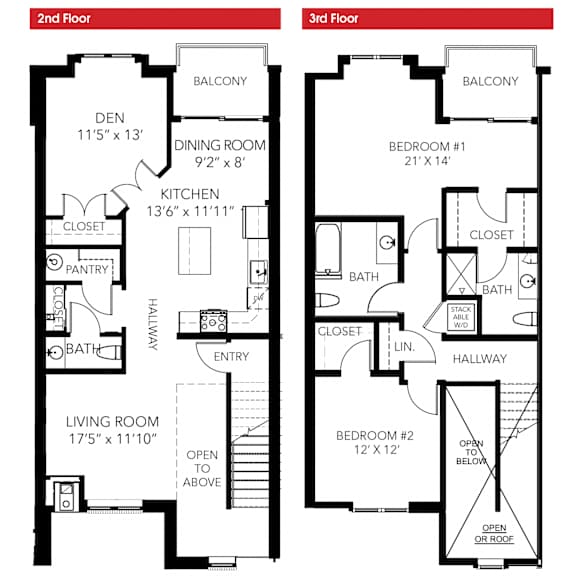 A New Kent townhome with three bedrooms, two bathrooms, and a balcony in West Chester, PA, offering spacious living areas and contemporary design