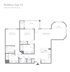 C4 Floor Plan at 140 Mayhill, Saddle Brook, 07663