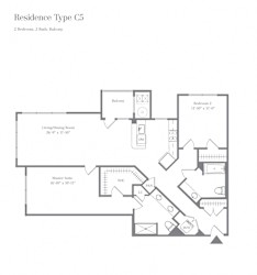 Type C5 Floor Plan at 140 Mayhill, Saddle Brook, New Jersey