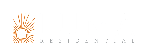 A logo with the text "LUMA RESIDENTIAL" and a sun-like symbol.