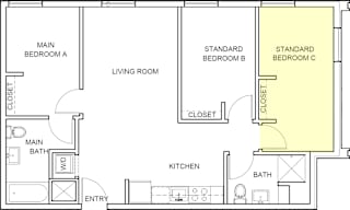 Moss Floor Plan Standard Room C