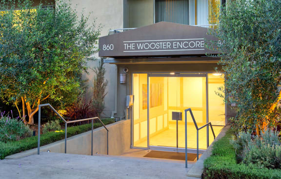 The entrance to The Wooster Encore building.