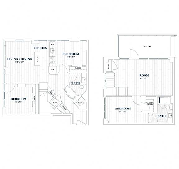 Floor Plan  3 Bedroom - 2 Bath | c01