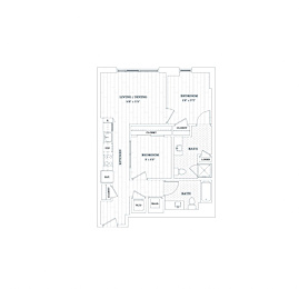  Floor Plan 2 Bedroom - 2 Bath | b06