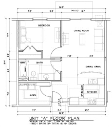  Floor Plan 1 Bedroom 1 Bath