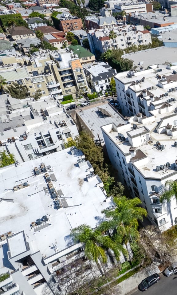 Aerial view of Property at The Preston Miracle Mile Apartments, Los Angeles, 90036