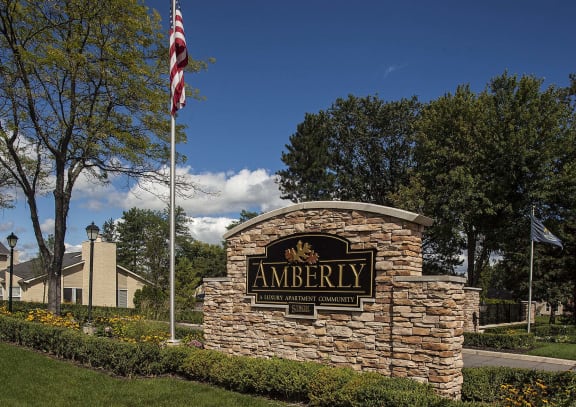 Property Signage at Amberly Apartments, Michigan