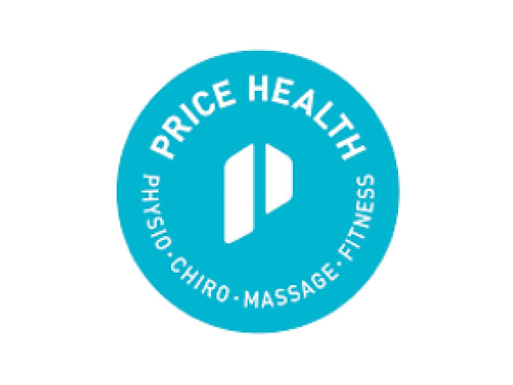 a blue circle with the words praise health with an open door