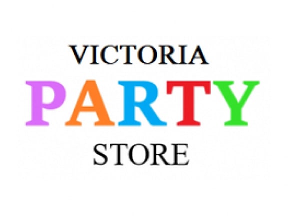 the logo for victoria party store