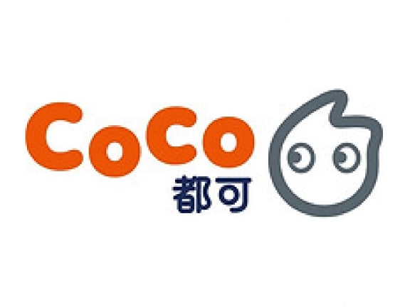 a coco logo with a face and a flame