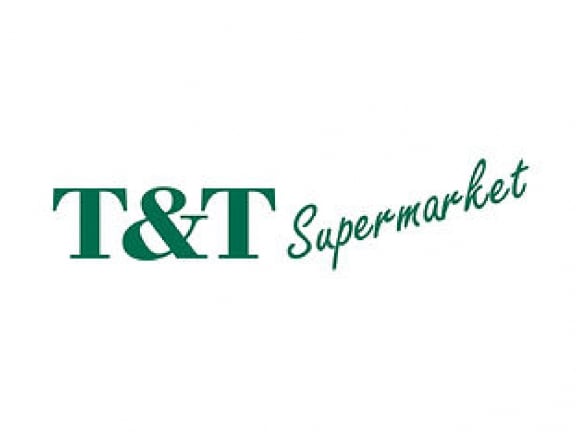 the logo of t  t supermarket on a white