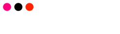 A black rectangle with a pink and orange section on the left.