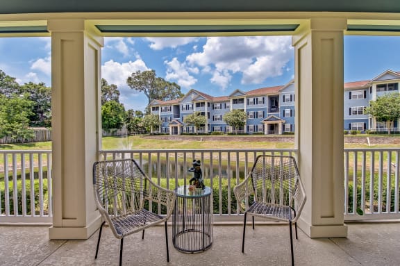 Patio outdoor at Magnolia Village Apartments, Jacksonville, Florida
