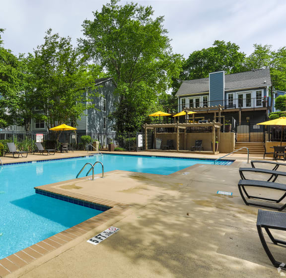 the swimming pool at our apartments at SoCO Apartments at Vinings, Georgia, 30080
