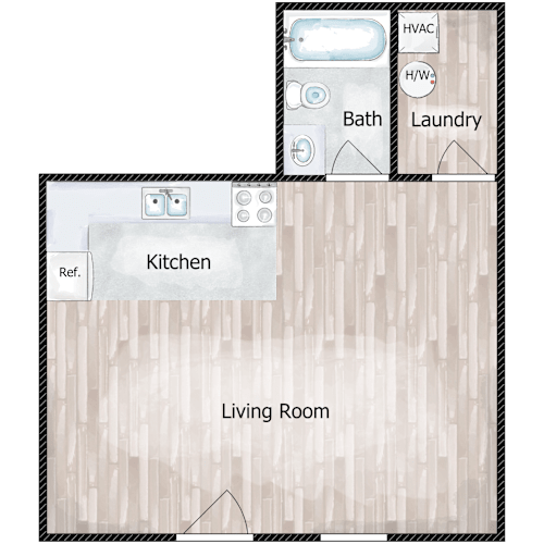 Floor Plan  Studio 330 Sq Ft