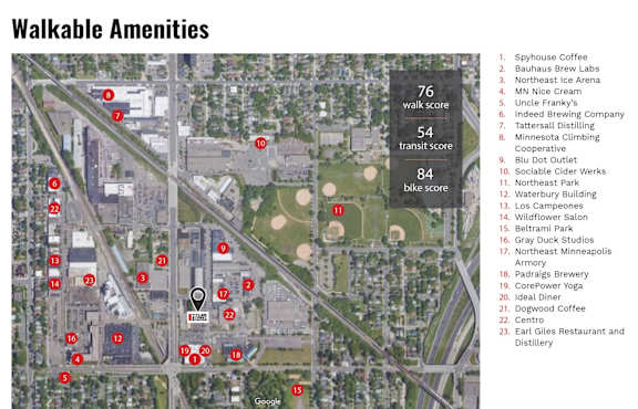 a map of walkable communities in a city
