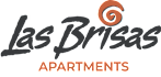 The image is a logo for Las Brisas Apartments.