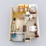 Antigua 1Bed 1Bath Floor Plan at 55+ FountainGlen Grand Isle, California, 92562