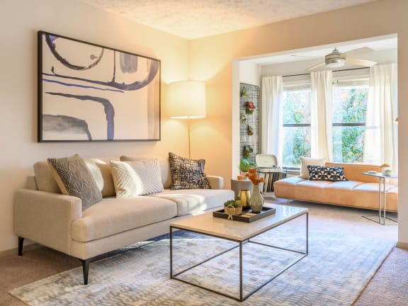 Spacious Living Room at Atria at Crabtree Valley in North Carolina 27612