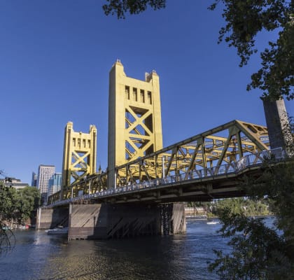 Sacramento's Tower Bridge photographed during the day