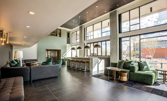 the lobby Circa Central Avenue apartment homes