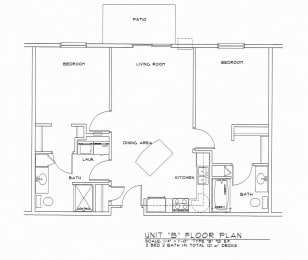  Floor Plan 2 Bedroom 2 Bathroom