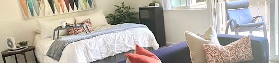 studio living room and bedroom