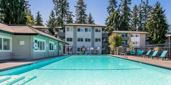 Outdoor Swimming Pool at Central Park East, Bellevue, 98007