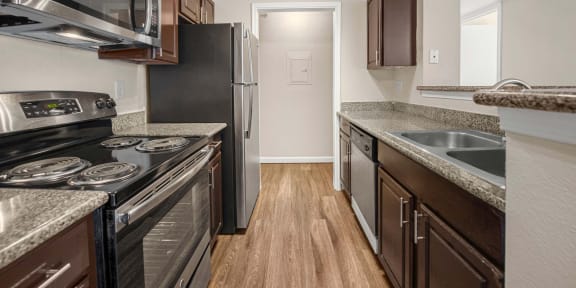 our apartments offer a kitchen  at Collective on Riverside, Texas