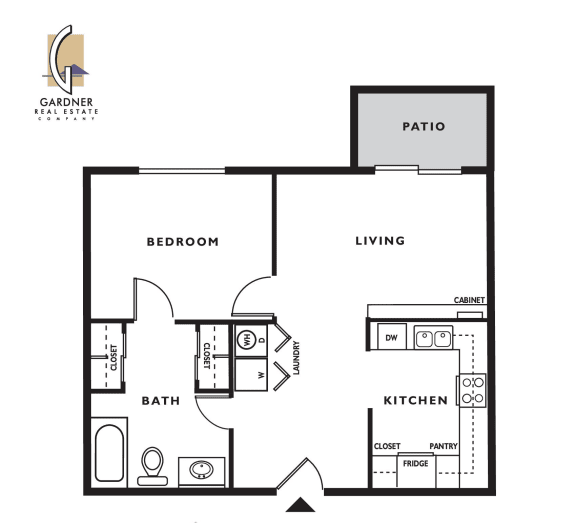 a floor plan of a bedroom apartment with a bathroom and a living room