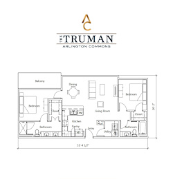 A floor plan for a home by Truman Arlington Commons.