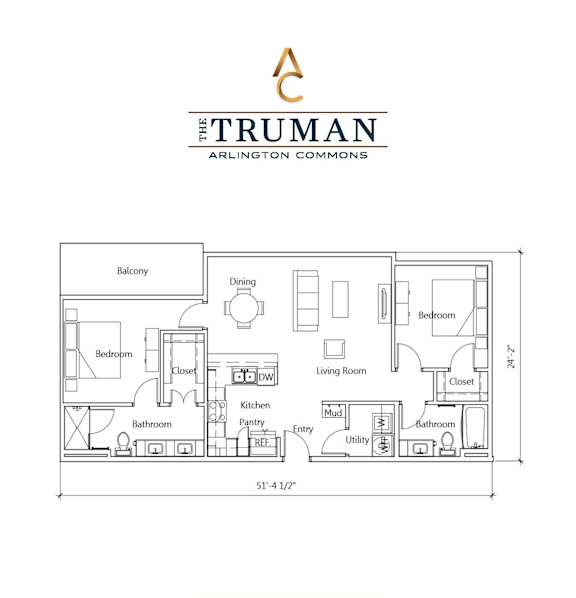 A floor plan for a home by Truman Arlington Commons.