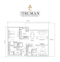 A floor plan for a home by The Truman Arlington Commons.
