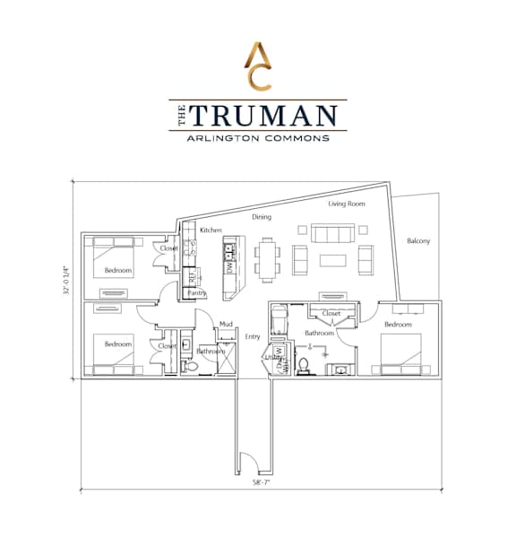 A floor plan for a 1594 sqft home is shown.