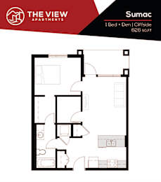 a floor plan of a unit with a bedroom and a bathroom