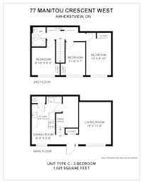  Floor Plan 77 Townhome 3C