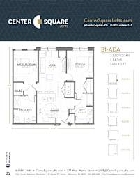B1 ADA Floor Plan at Center Square Lofts West, Pennsylvania, 18101