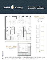 B1 LOFT Floor Plan at Center Square Lofts West, Pennsylvania
