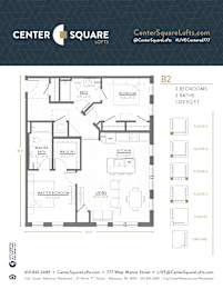 B2 Floor Plan at Center Square Lofts West, Allentown, PA, 18101